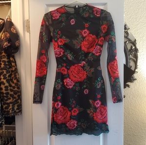 Nasty gal Rose embroidered dress